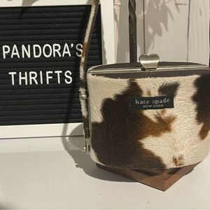 Kate Spade purse *RARE* Vintage Faux Cow hide print. Preowned